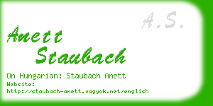 anett staubach business card